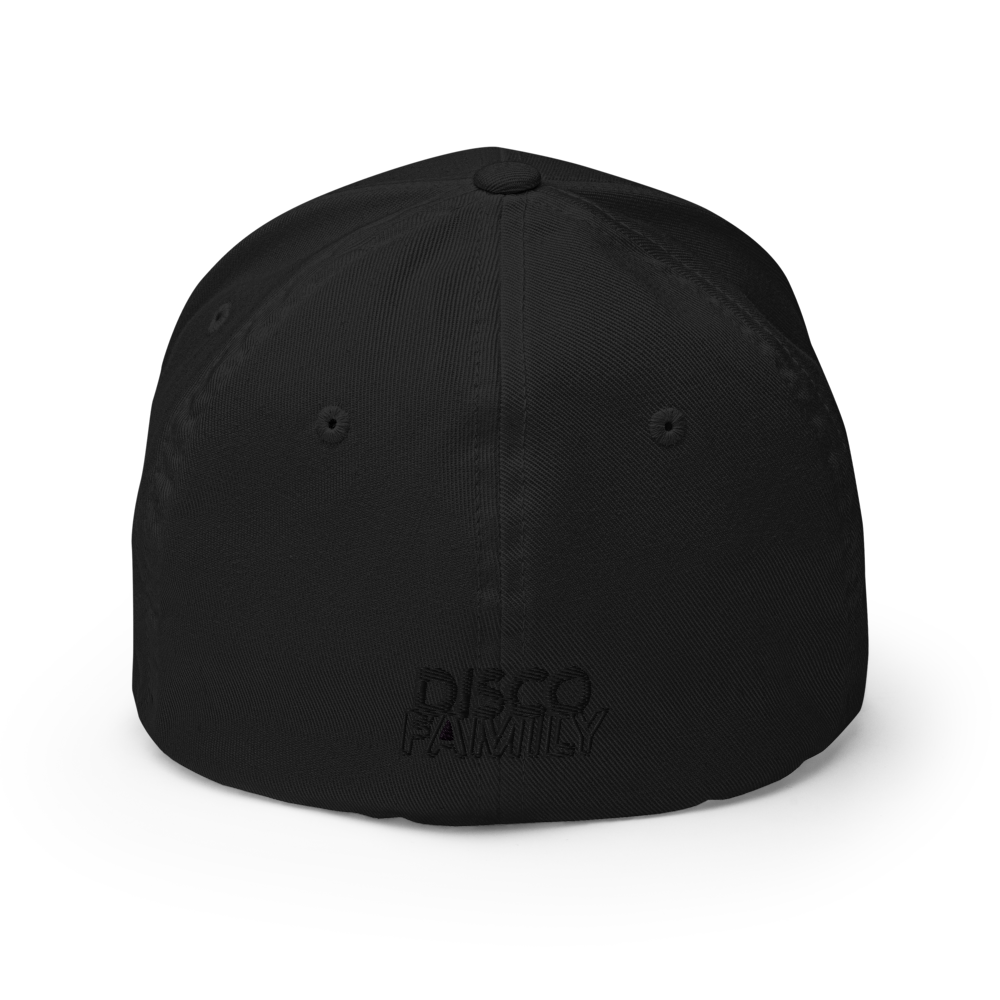 »BIG BLACK DISCO« | 3D Puff Black Embroidery – Black Closed-Back Structured Cap