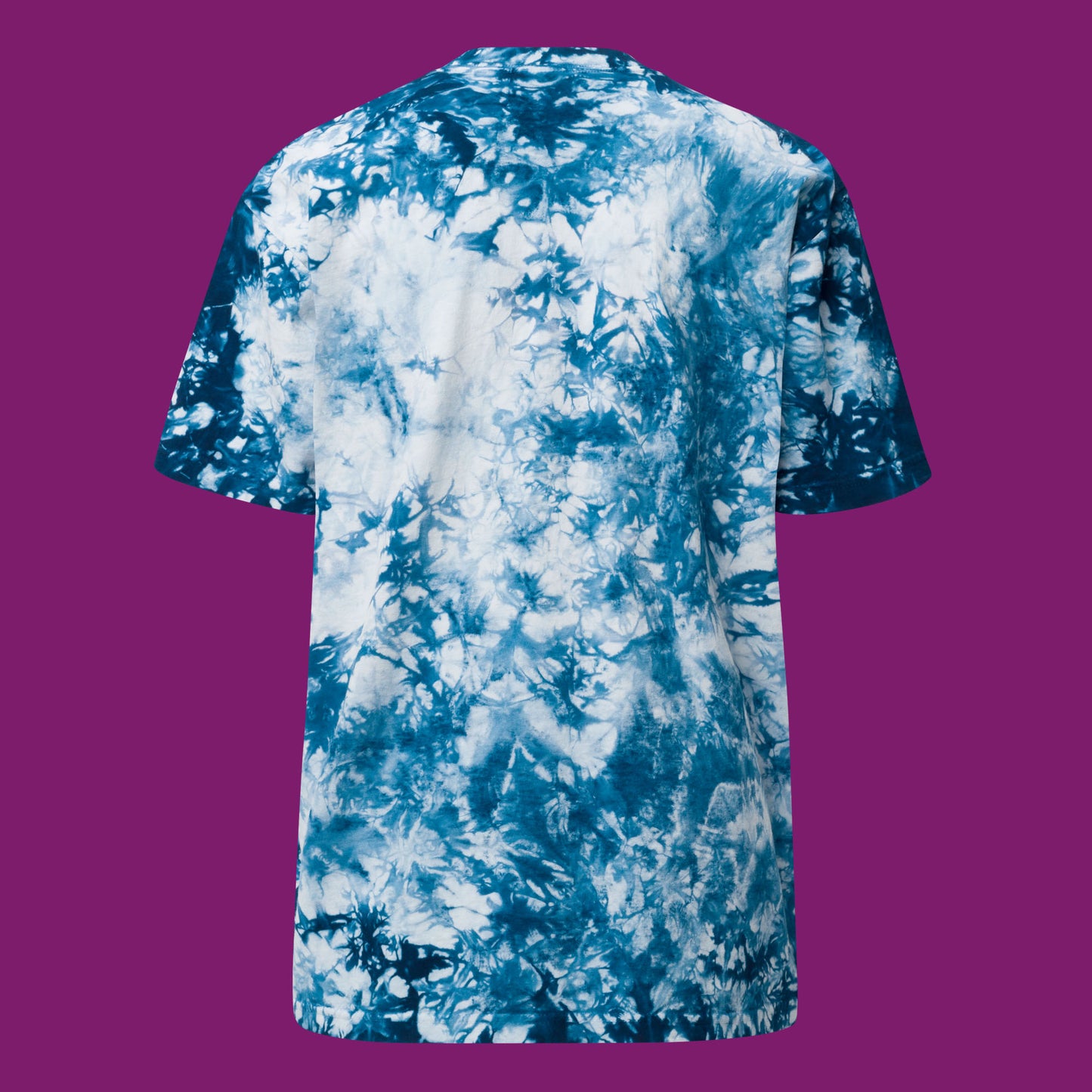 »Prince« – Oversized Tie-Dye T-Shirt | Blue Embroidery